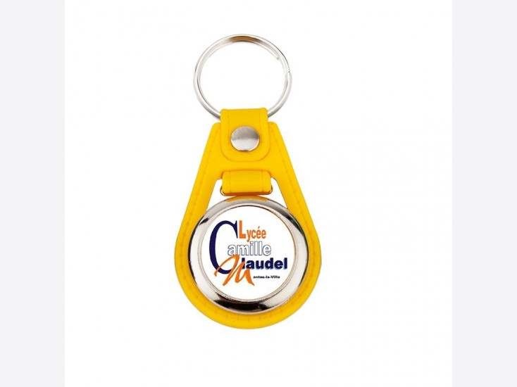 Porte-clés cuir jeton