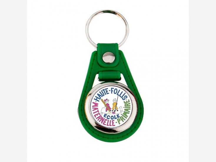 Porte-clés cuir jeton