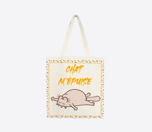 Tote bag "Chat m'épuise 2.0"