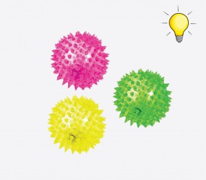 Balle picot lumineuse  (lot de 12)