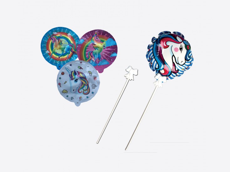 Ballon licorne autogonflant (lot de 12)