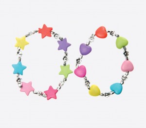 Bracelet cœur étoile (lot de 72)