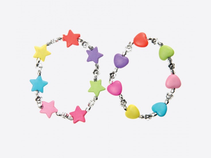 Bracelet cœur étoile (lot de 72)