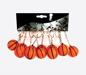 Porte-clés ballon basket  (lot de 12)