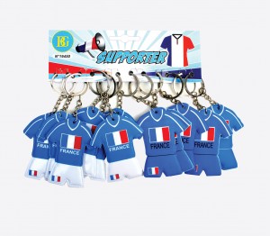 Porte-clés maillot foot France  (lot de 12)