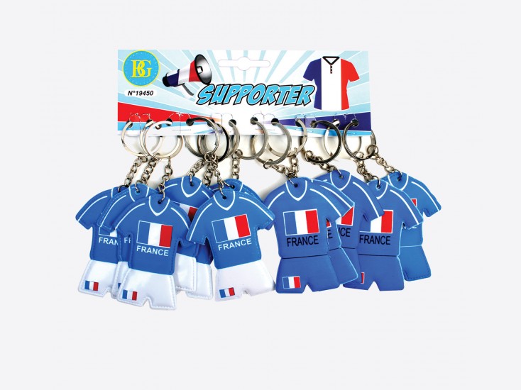 Porte-clés maillot foot France  (lot de 12)