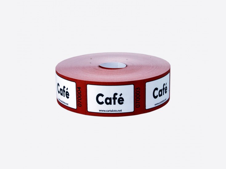 Tickets en rouleaux "café"