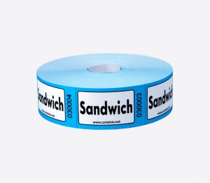 Ticket en rouleaux "sandwich"