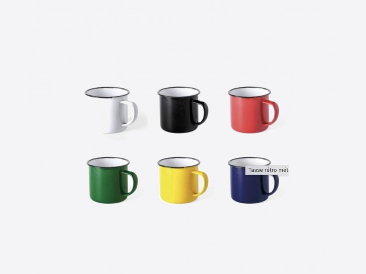Tasse rétro métallique