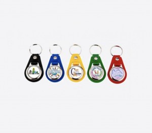 Porte-clés cuir jeton