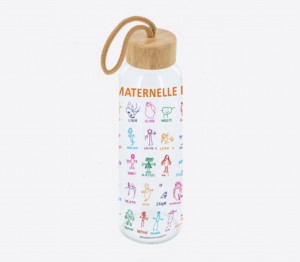 Bouteille écologique avec bouchon bambou
