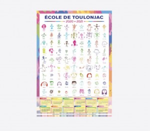 Calendrier dessins d'enfants  - sans bloc éphemeride