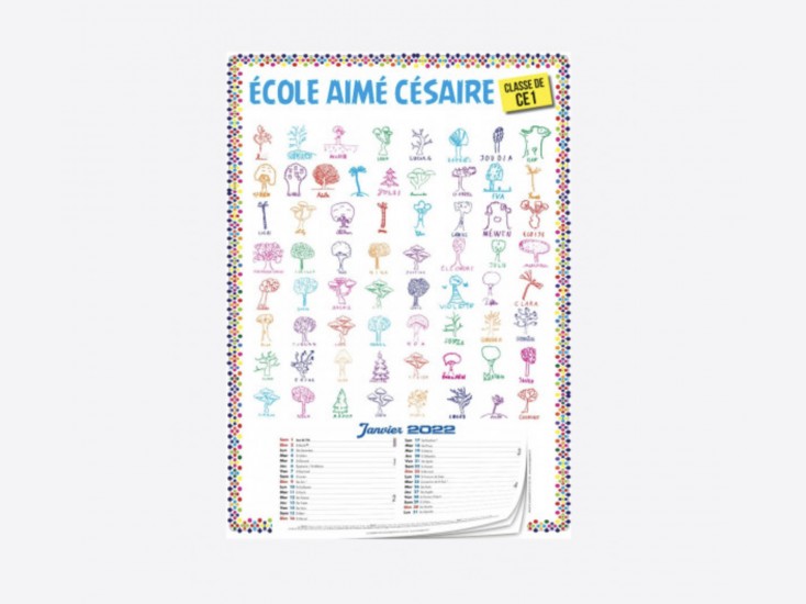 Calendrier dessins d'enfants - avec bloc éphéméride