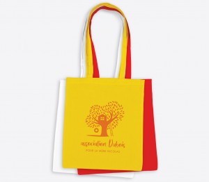 Tote bag blanc + couleur