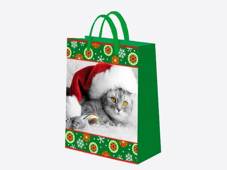 Sac Cadeaux "Chât de Noël"