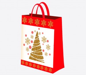 Sac Cadeaux "Sapin doré"