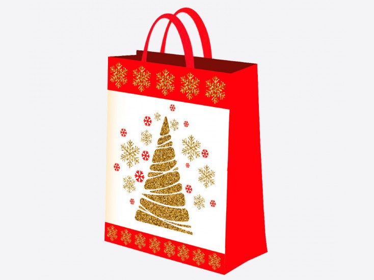 Sac Cadeaux "Sapin doré"
