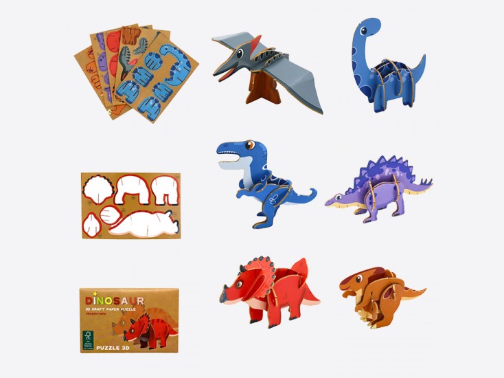 Puzzle 3D Dino (lot de 12)