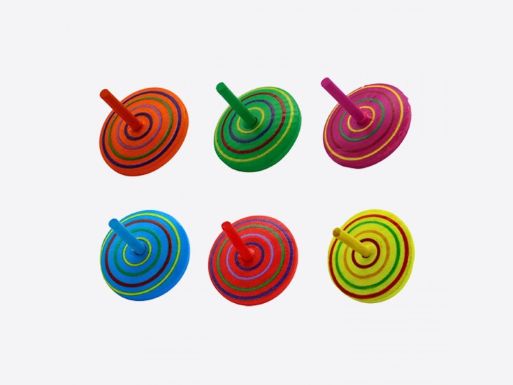 Jeu Bois Toupie Spirale (lot de 12)