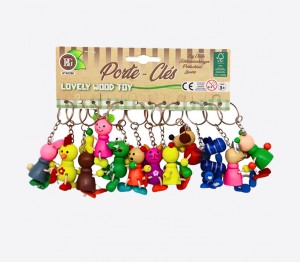 Porte-clés Animal Bois (lot de 12)