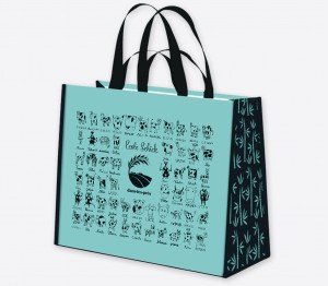 Grand sac cabas tendance avec dessins d'enfants