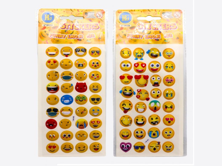 Stickers 3D humoristique (lot de 12)