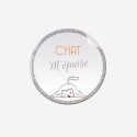 Magnet "Chat m'épuise"