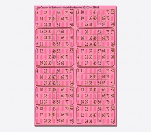 Plaques de 12 Cartons de Loto Épais Personnalisées (lot de 83)