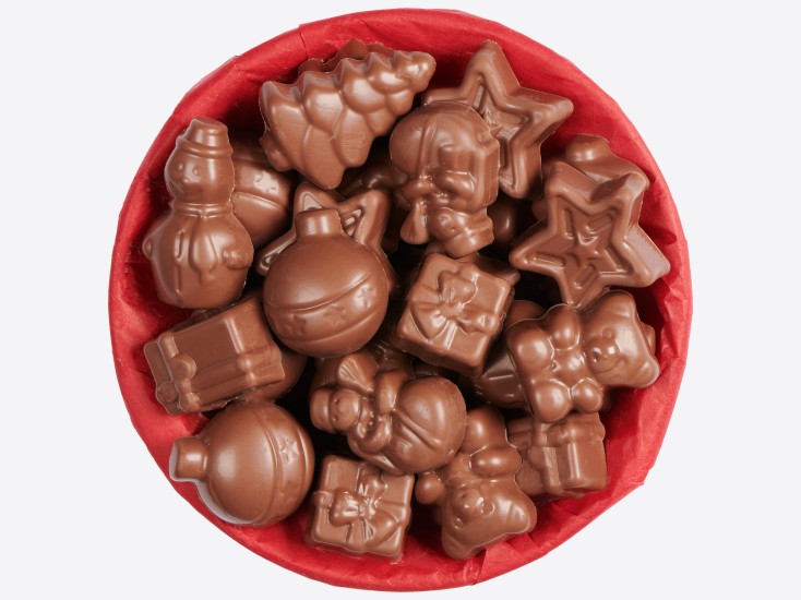 Fritures fourrées (au praliné, chocolat au lait)