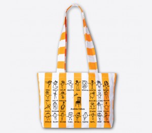 Sac fourre-tout rayé