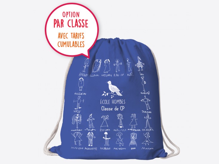 Sac à dos coton couleur