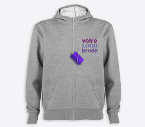 Veste à capuche (avec broderie)