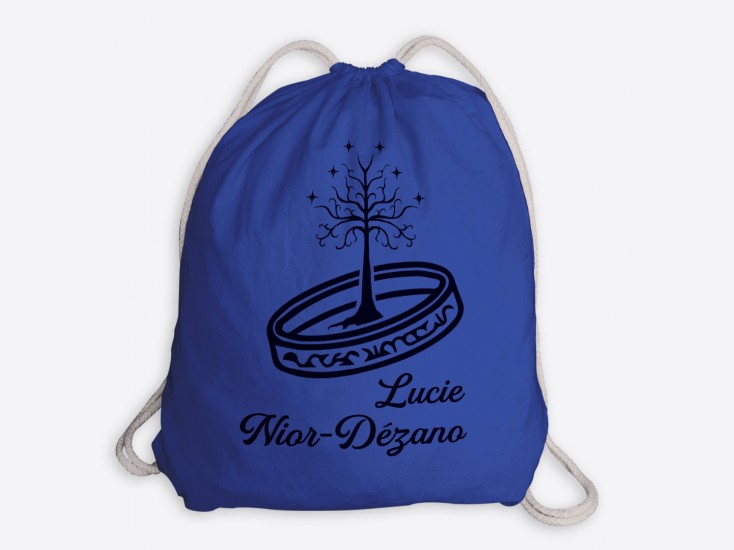 Sac à dos coton couleur à personnaliser