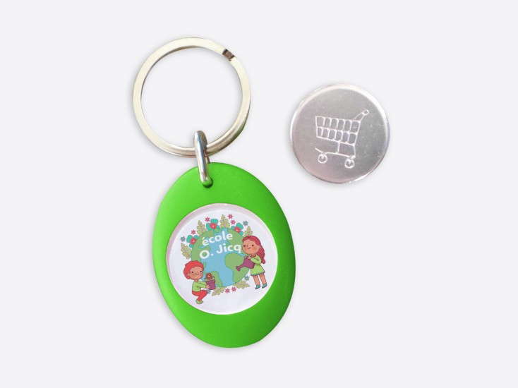 Porte-clés jeton fun à personnaliser