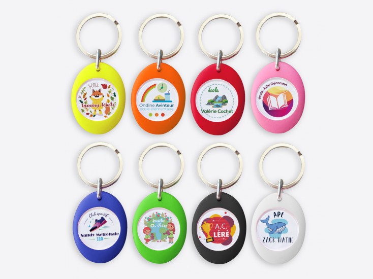 Porte-clés jeton fun à personnaliser
