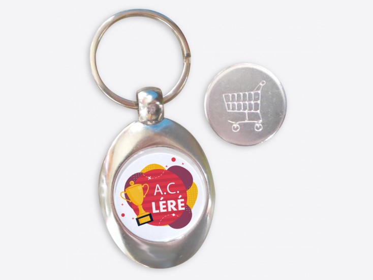Porte-clés jeton métal à personnaliser