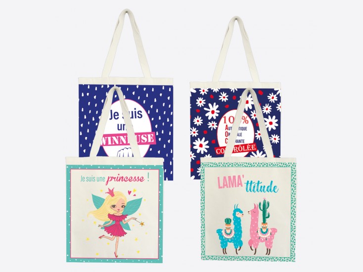 PACK DE 4 TOTE BAGS