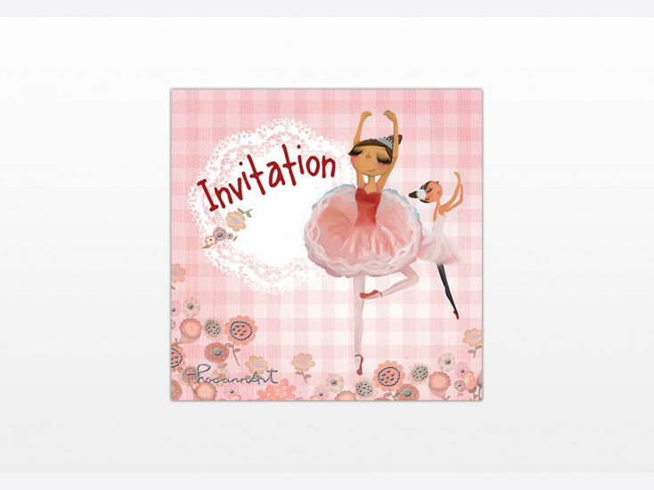 Carte Invitation Anniversaire "Danseuse"