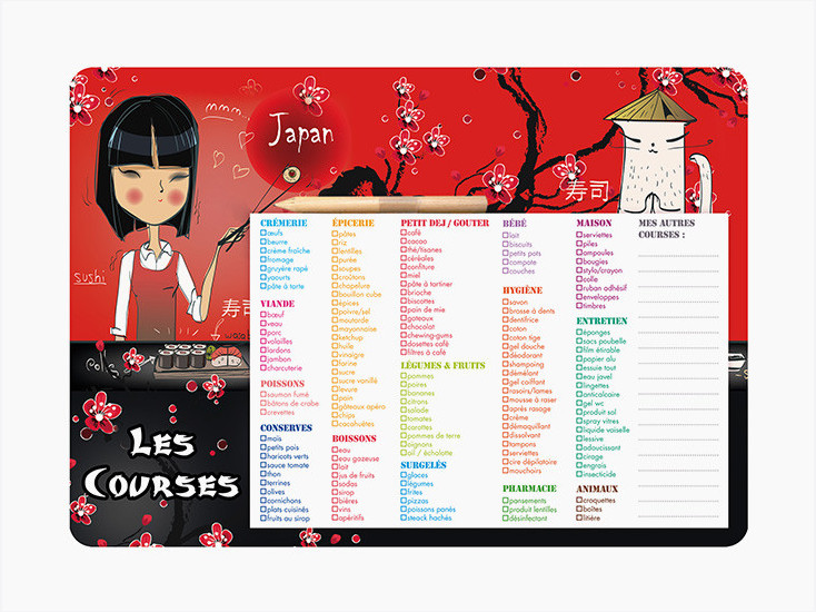 Liste de courses "Japan"