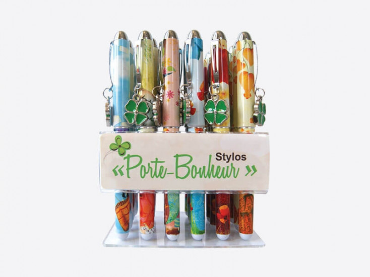 Boîte de 24 Stylos Porte-Bonheur