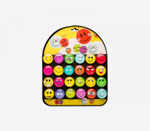 Papeterie sticker smiley (lot de 24) - La Souris Verte