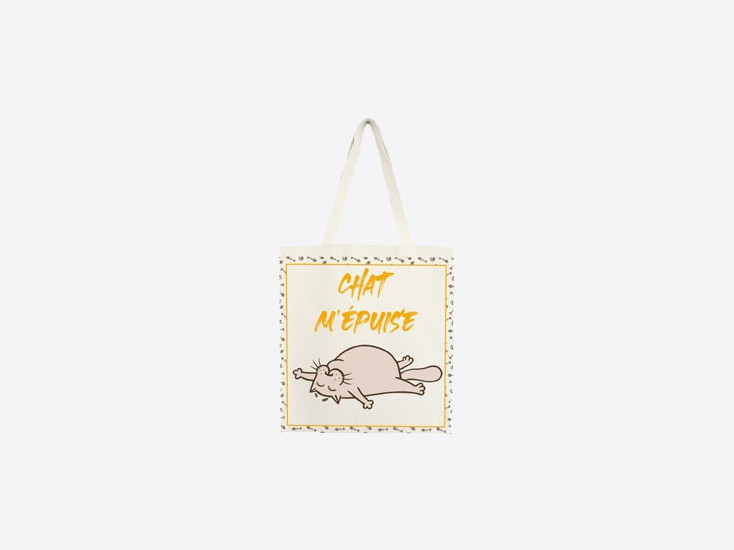 Tote bag "Chat m'épuise 2.0"