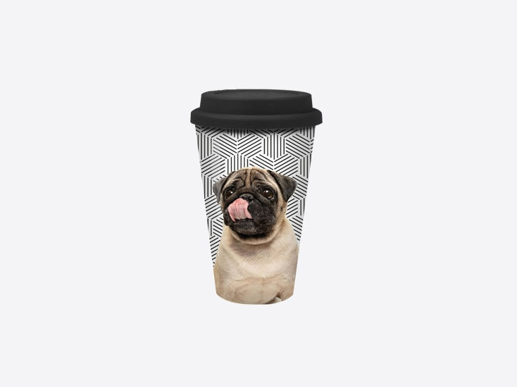 Travel Mug "Funny Pug"