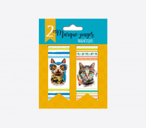 Marque pages "Hippie Cat"