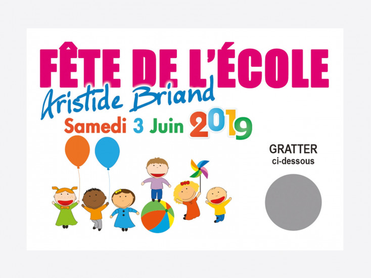 Tickets de tombola à gratter personnalisés