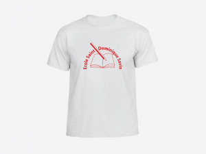 Tee-shirt blanc personnalisé 1 couleur 1 face