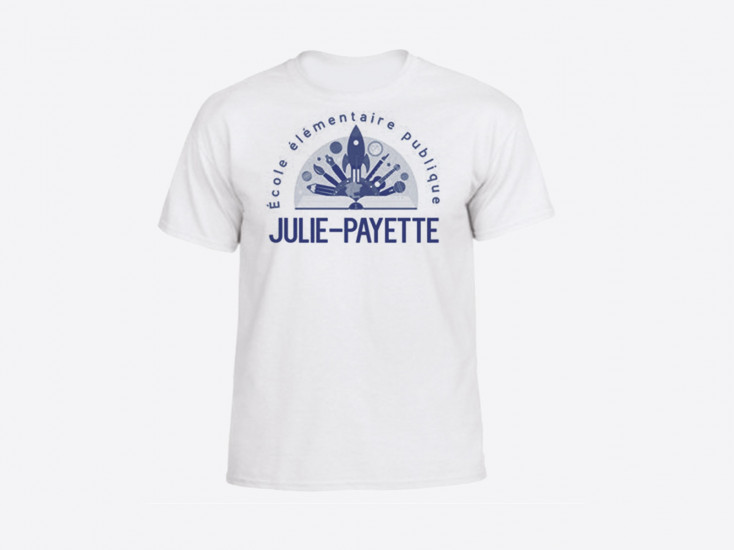 Tee-shirt blanc personnalisé 1 couleur 1 face