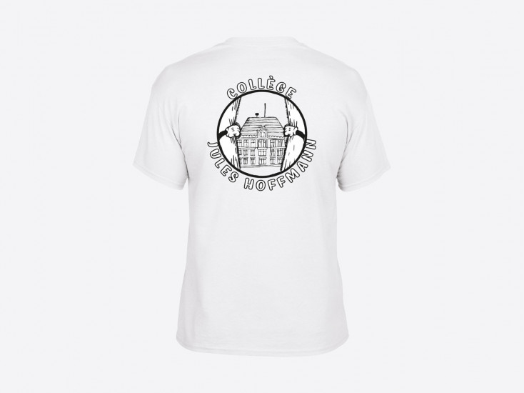 Tee-shirt blanc personnalisé 1 couleur 1 face