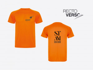 Tee-shirt couleur personnalisé 1 couleur recto/verso