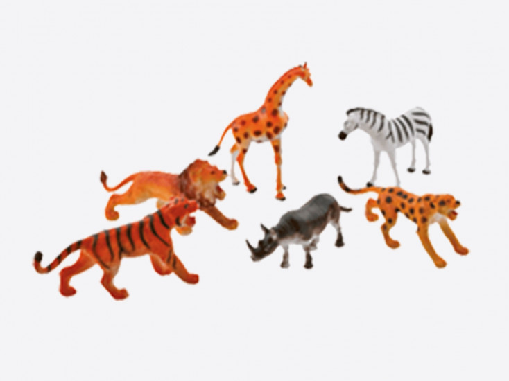 Figurines animaux de la savane  (lot de 12)